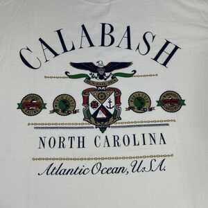 Vtg Oneida Calabash North Carolina Heavyweight Cotton Shirt Single Stitch White